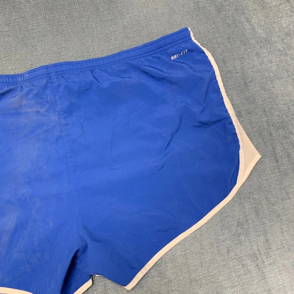 Nike Dri Fit Running Athletic Shorts Womens XL Blue Mesh Side Panels Activewear